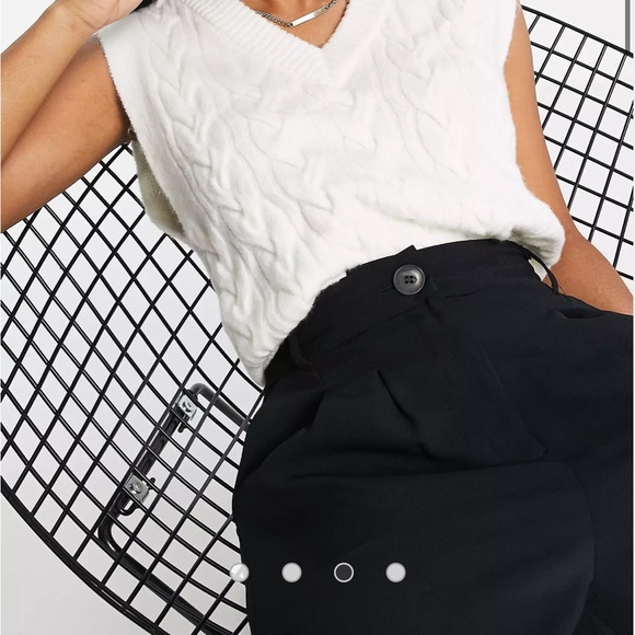 *NWT* Black Tailored elasticated waist wide leg pant - Picture 4 of 6